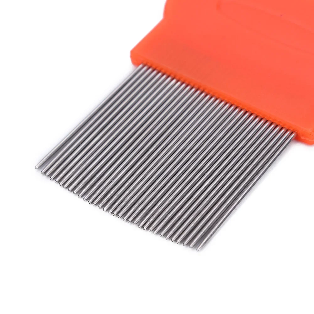 Long Teeth Hair Lice Comb Stainless Steel Flea Nit Dust Removal Super Fine Brush Long Teeth Hair Lice Comb Density Teeth Brush 6