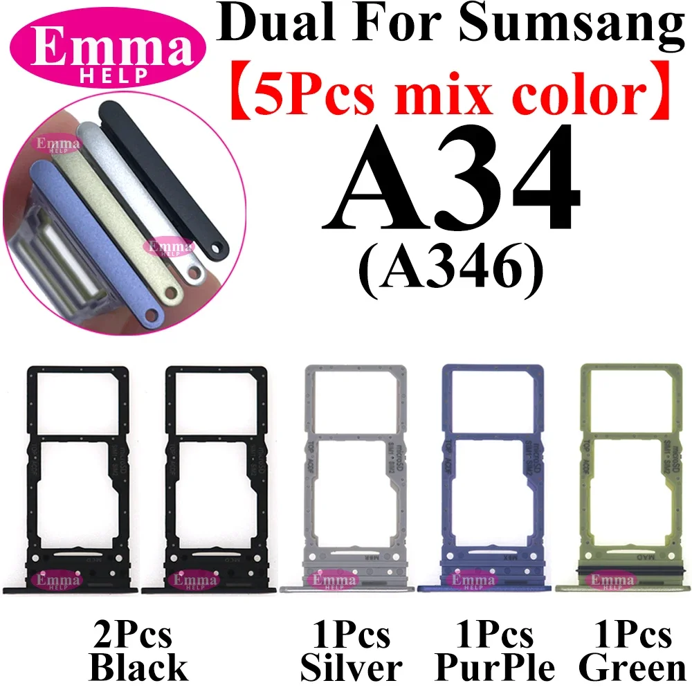 5-Piece Mobile SIM Card Tray Holder Set Adapter