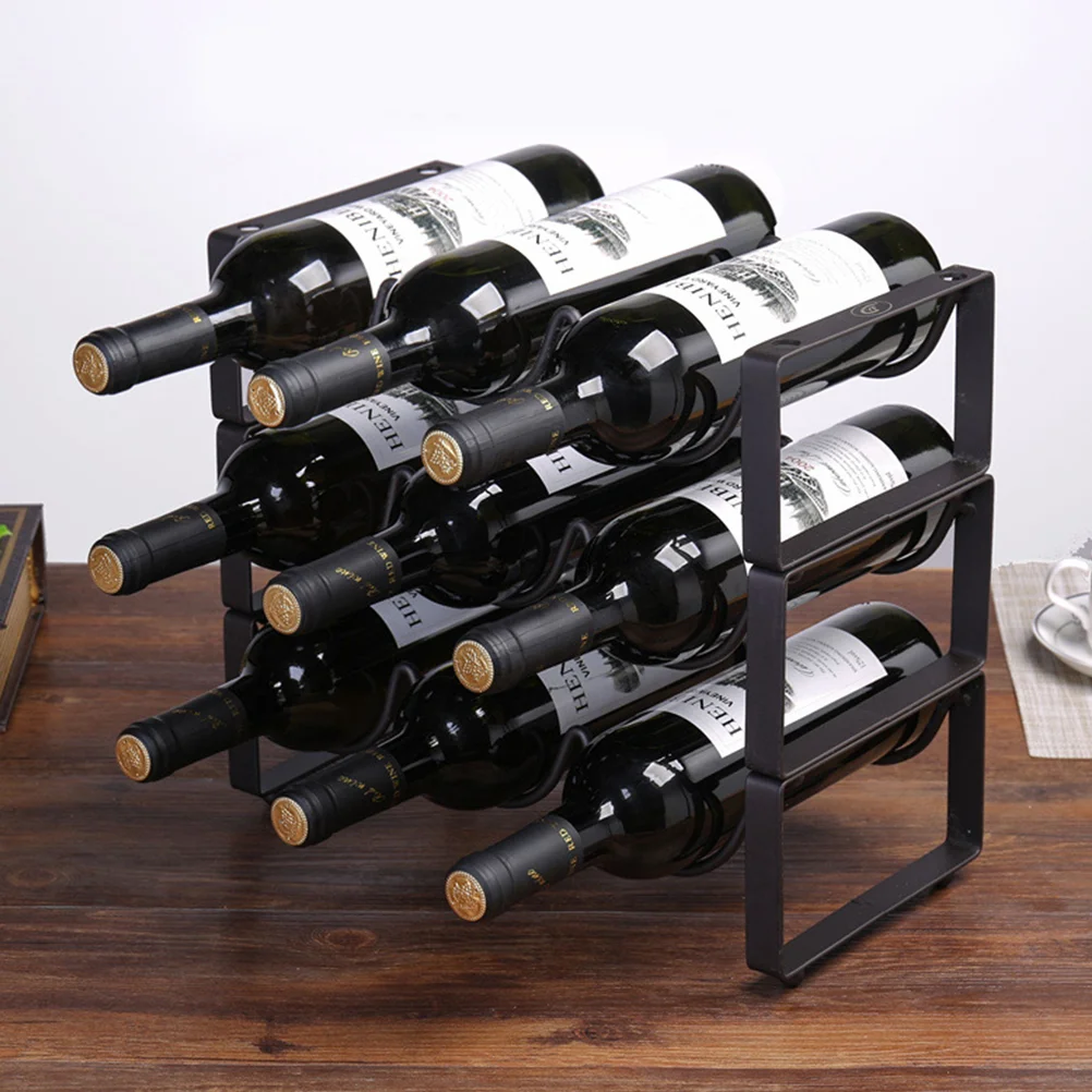 

Creative Vintage Wire Wine Rack Wine Display Rack Storage Bottles Rack Stand Cup Holder Home Accessory Bottles