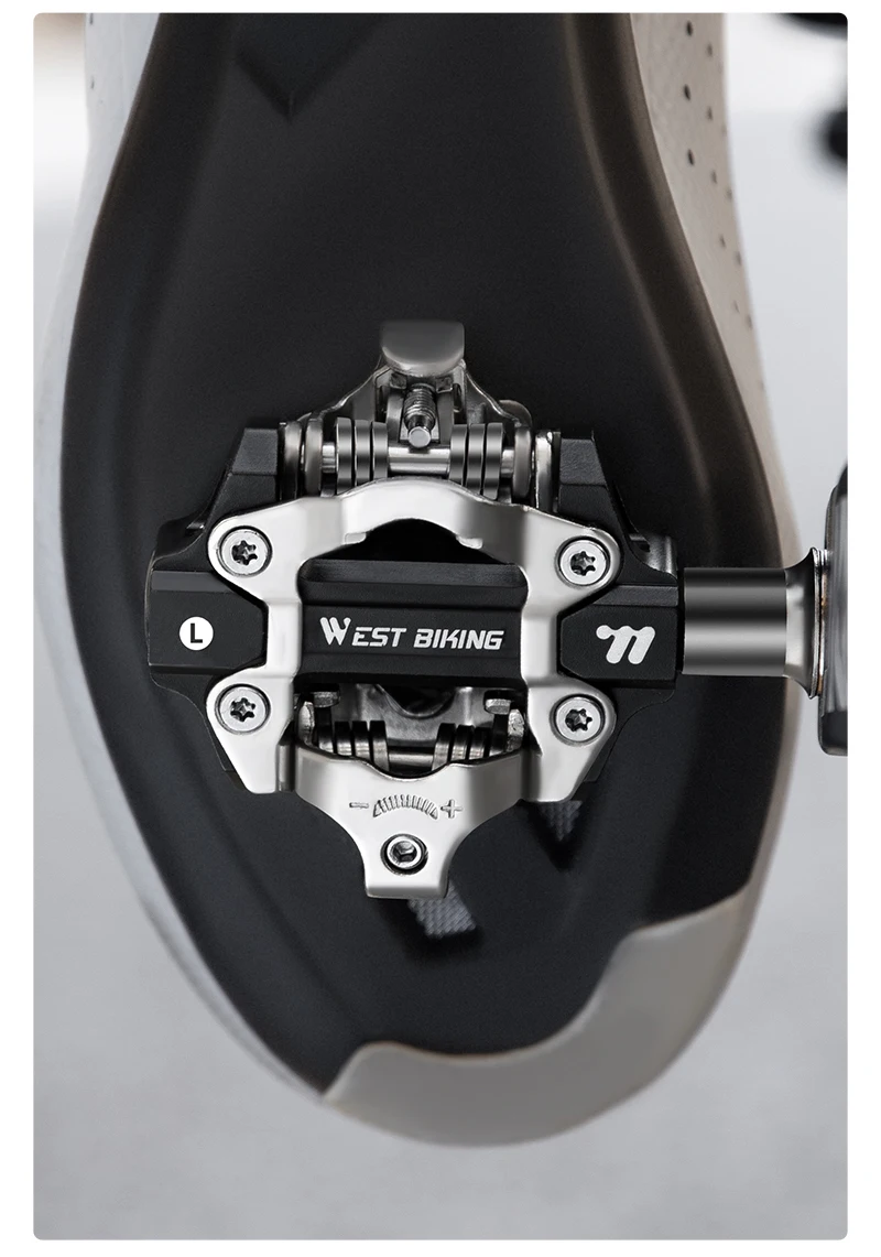WEST BIKING 3-Lager Fahrrad-Klickpedale Wasserdichtes Aluminium-Legierungs-Klickpedal SPD-System Professionelles Radsport-Pedal – Detail 15