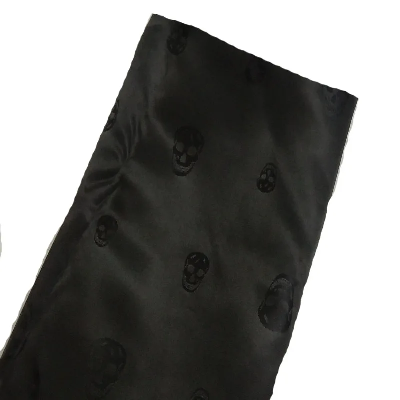 ViapHia 100% Polyester Skull Checks Dot Geometry Flower Lining Fabric Sewing Cloth Dress Textile Tissue