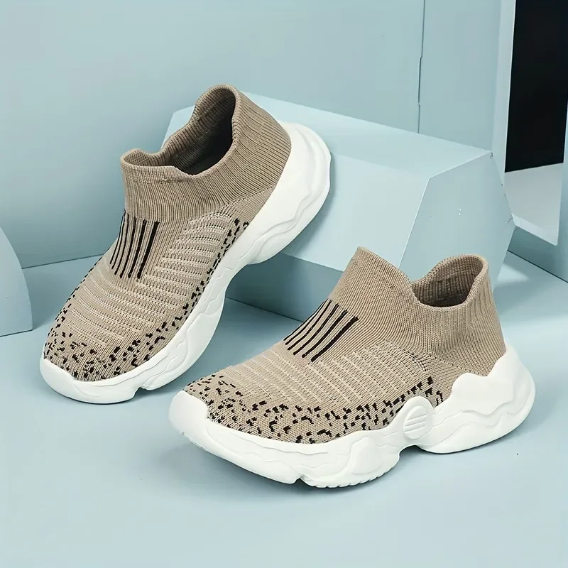 Children's Sneakers Boys Children Teenagers Casual Breathable Woven Shoes Comfortable Lightweight Non-slip Low Top Walking Shoes