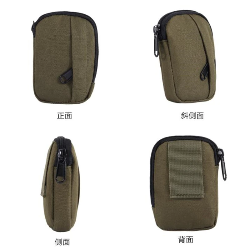 2x Kleine MOLLE Münztaschen (10x10x2 Cm) – Wasserdichte Nylon-Taschen Für Schlüssel, Handy, Münzen – Gürtel- & Rucksackbefestigung