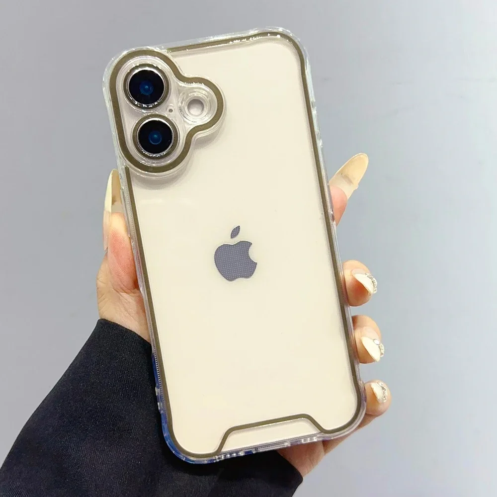 Luminous Neon Fluorescent Clear Phone Case with Camera Protection & Soft Shockproof Cover