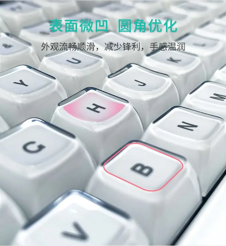 Teclado Mecânico de Geléia Translúcida Geléia Keycaps Rosa 116 Layout de Teclas Perfil Oem Branco Keycaps Preto Faça Você Mesmo Keycaps