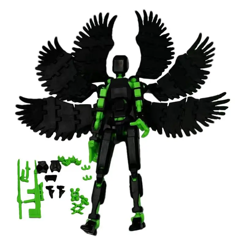 

Подвижная игрушка-робот с 3D принтом, Съемная Кукла, коллекционные фигурки, многосекционные подвижные игрушки для мальчиков с аксессуарами, настольное украшение