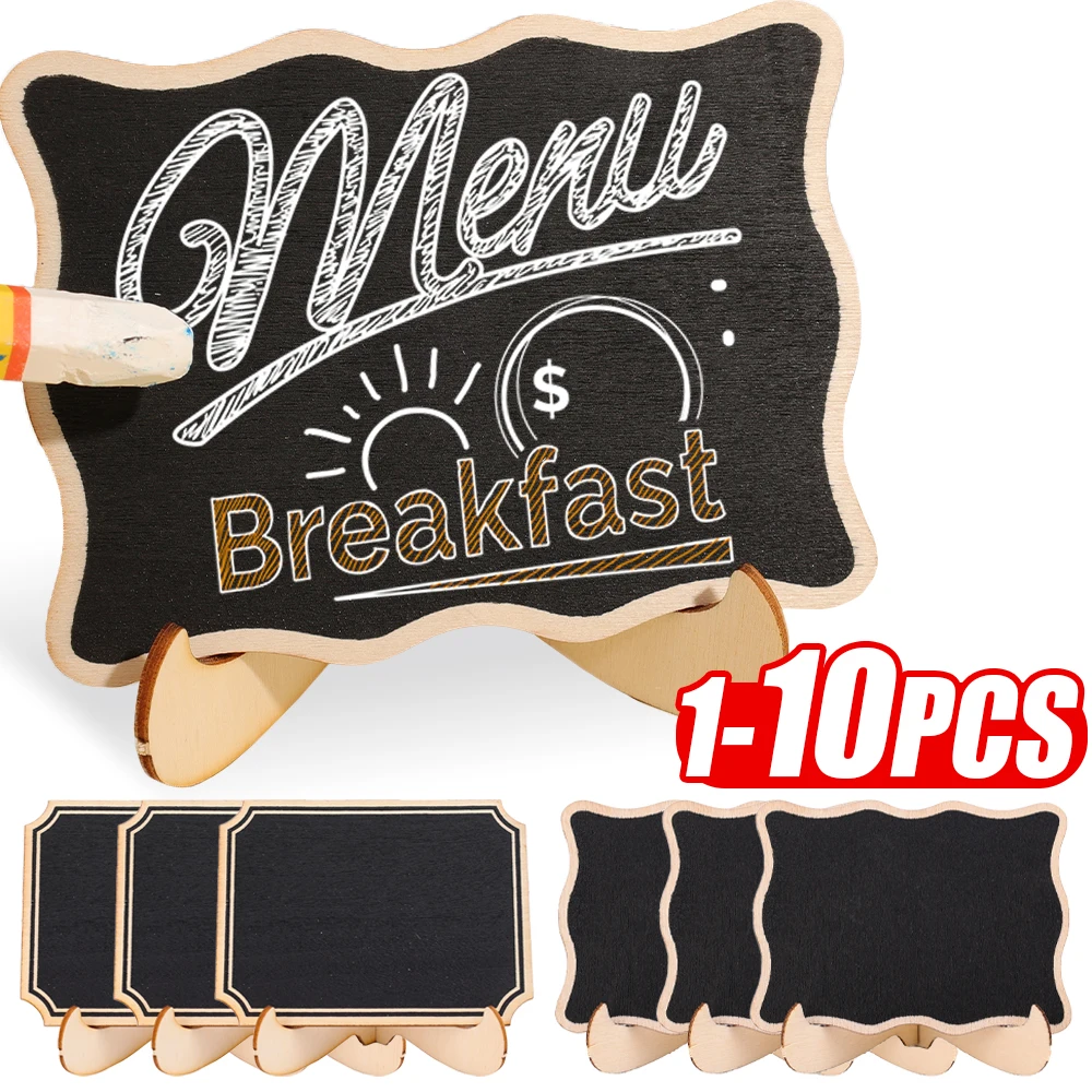 Mini Chalkboards Reusable Chalkboards Wooden Blackboard 10/5/1Pack For Weddings Birthday Parties Message Board Signs Decoration wooden blackboard wooden chalkboard