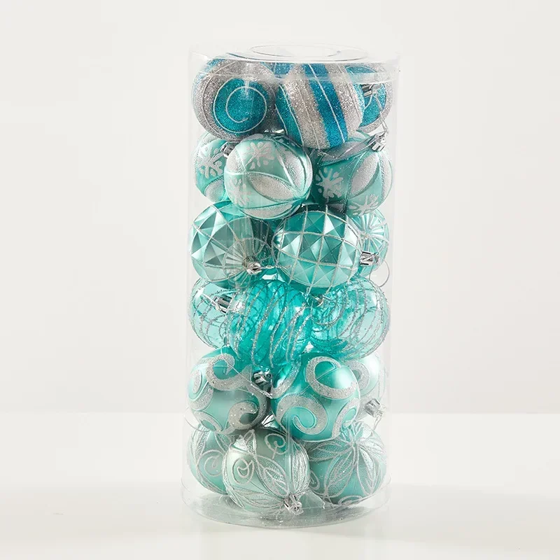 thumbnail image 1 of 24pcs 6/8cm Christmas Balls Set Multicolor Christmas Decorations 2023 New Year Xmas Tree Ornaments Set for Home Party, 1 of 5