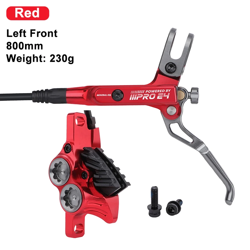 thumbnail image 2 of 4-Piston Mountain Bike Hydraulic Disc Brake - Rear 1850mm MTB Brake Set For 160/180mm Rotors 2 of 7