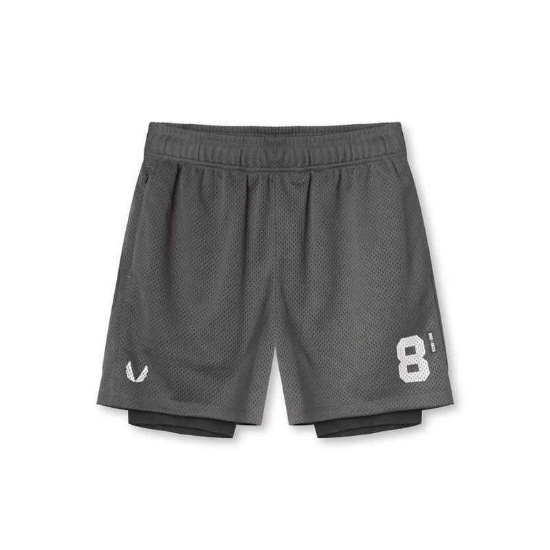 Jogger Summer Fashion Men's Shorts Double Layer 2-in-1 Inner Tight Outer Loose Multi functional Fashion Sports Pants