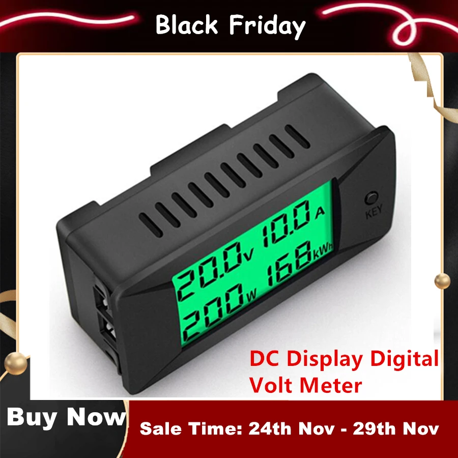 Peacefair PZEM025 DC Display Digital Volt Meter Car Bidirectional