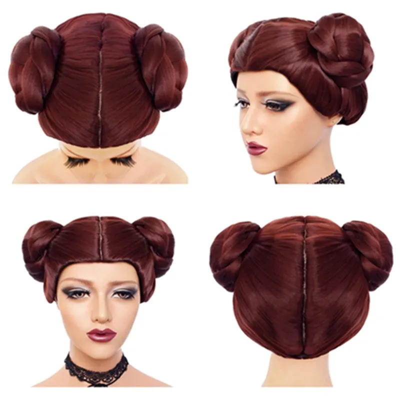 

Детский парик принцессы Leia для косплея реквизит для детей девочек фантазия термостойкие синтетические волосы карнавал Хэллоуин