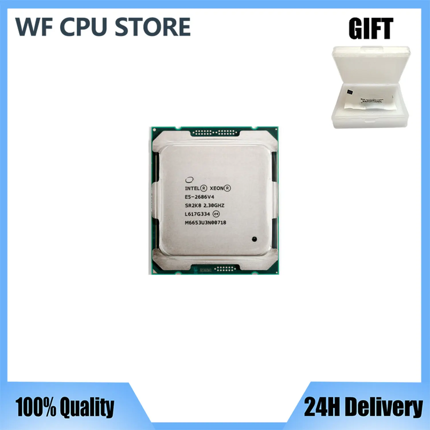 인텔 제온 E5 2686 V4 SR2K8 2.3GHz 18 코어 45M LGA2011 3 E5 2686V4 프로세서 cpu ...