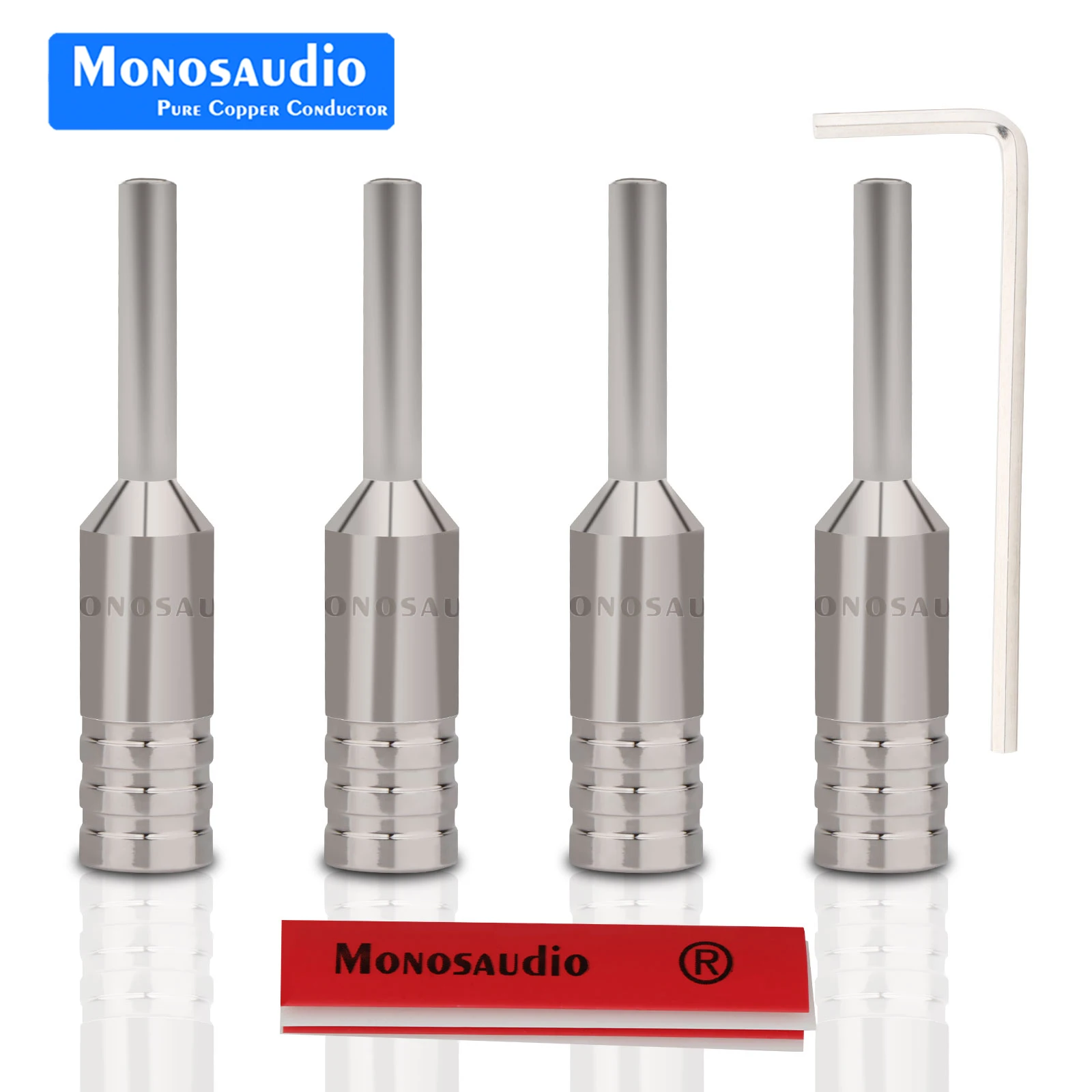 Monosaudio-pure Cobre Ródio Banhado Banana Plug Hi-end Conector Adaptador de Grau Terminal Jack B80 Mais Vendidos Pcs