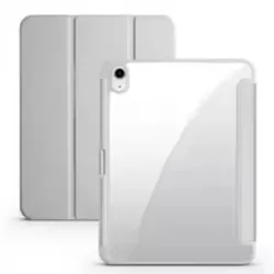 Transparent Tri - fold Stand Case with Pen Slot - iPad 10th Gen 2022 (Gray)