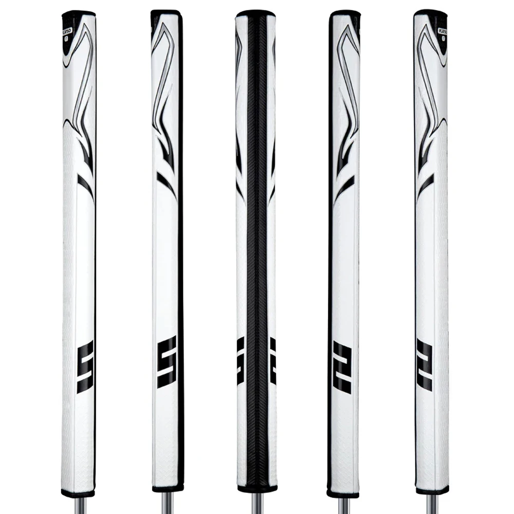 1/10PCS/SET NEW - Golf Grip ZENERGY Flatso XL Plus 2.0 Putter Grip - White / Black length 13.75" 2