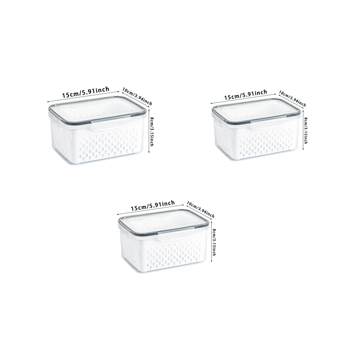3Pcs 850ML