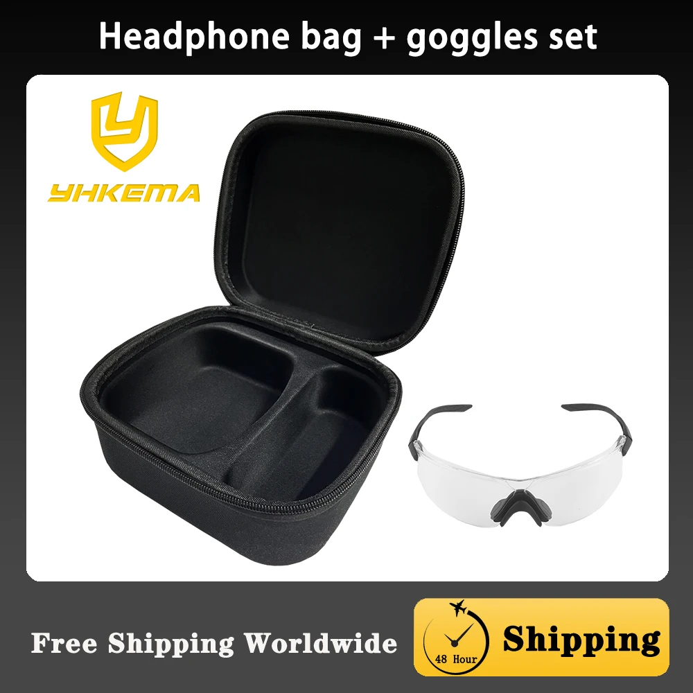 EVA Tactical Headphones Box and Goggles Kit Outdoor Hunting Basic Tactical Accessories Shooters Hunters