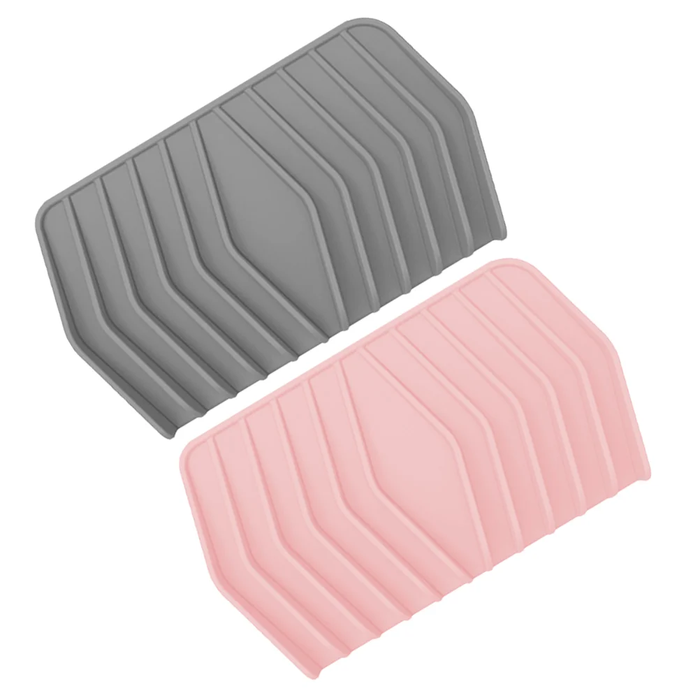 

2pcs Self Draining Soap Holder Silicone Soap Dish Soap Holder Sponge Tray for Shower Bathroom Kitchen