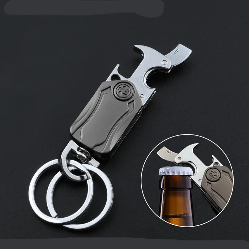 

Automotive Products Fingertip Gyro Key Ring Knife Bottle Opener Three In One Multi-function Key Ring Men's Waist Key Ring