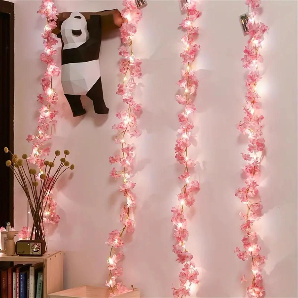 LED String Lights Decorative Lights String Lights LED Fairy Lights Sakura Garland String Lights 78.74 inches/20 LEDs Suitable for Weddings and Outdoor Environments