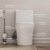 Compact One Piece Toilet, Quiet Dual & Powerful Flush Modern Toilet, Space Saving Toilet with Soft Close Toilet Seat 2