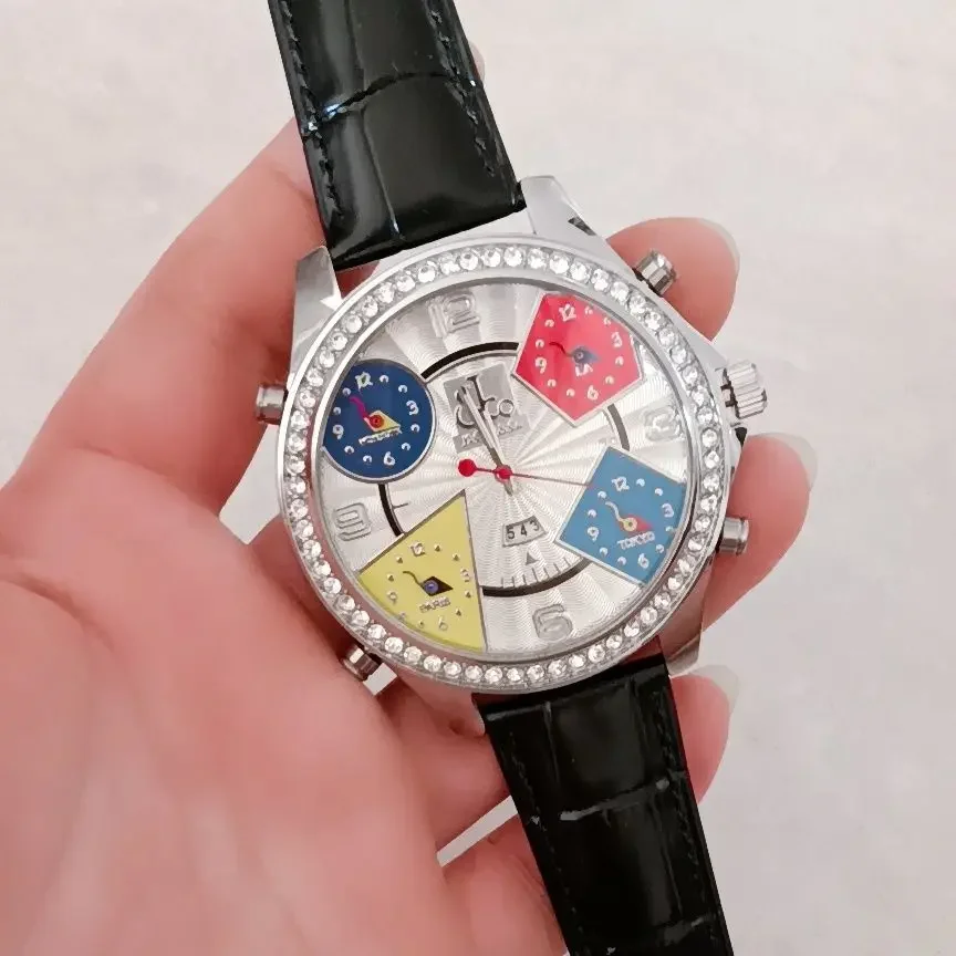 Fashion Multiple Periods Large Plate Quartz Belt Rhinestone Internet Celebrity Couple Watch Trendy Fashion Elegant Watch