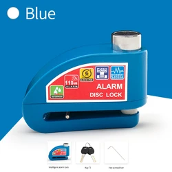 Waterproof Anti - Theft Aluminum Alloy Safety Brake Lock for Scooters, Motorcycles, and Bicycles (Blue)