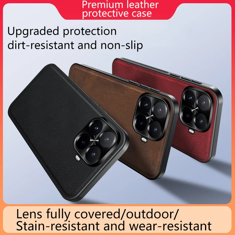 Premium Luxury Leather Anti-Drop Case - Shockproof Bumper Cover