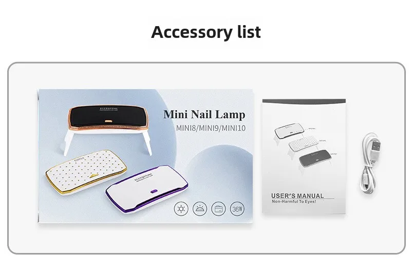 UV LED Nail Drying Lamp 36W Portable Mini 36W USB Polygel Nail Dryer with 12 Beads Gel Lamp Foldable Curing UV Light uv curing lamp uv nail lamp