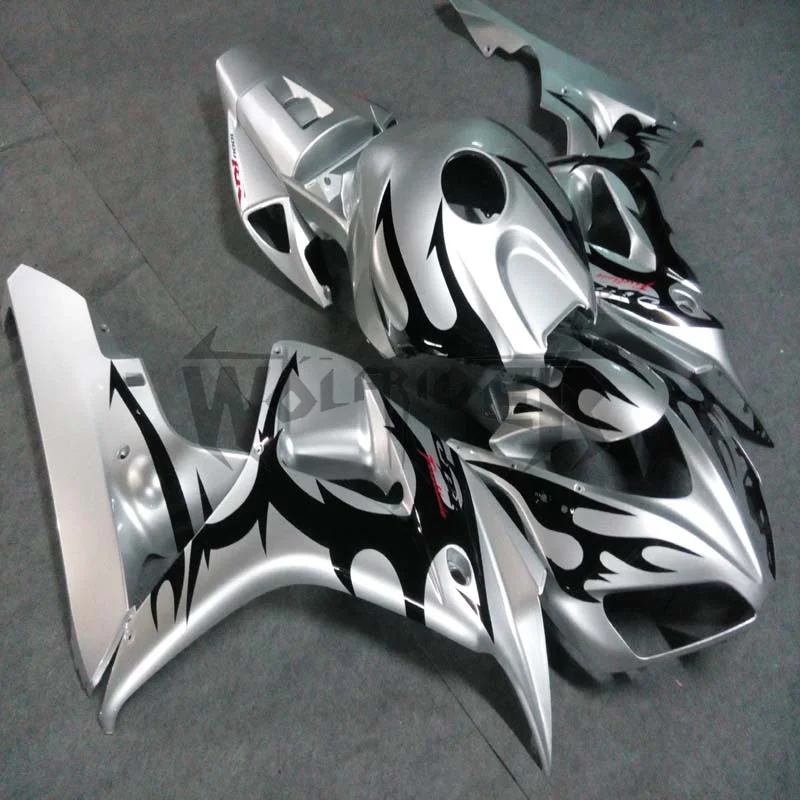 

Литьевая форма обтекатель для CBR600RR 2007-2008 серебристого черного пламени CBR 600RR F5 07 08 Обтекатели для кузова мотоцикла