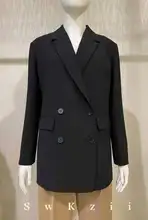  Japanese Imported High-end Fabrics Double-breasted Simple Loose Suit Jacket Women 