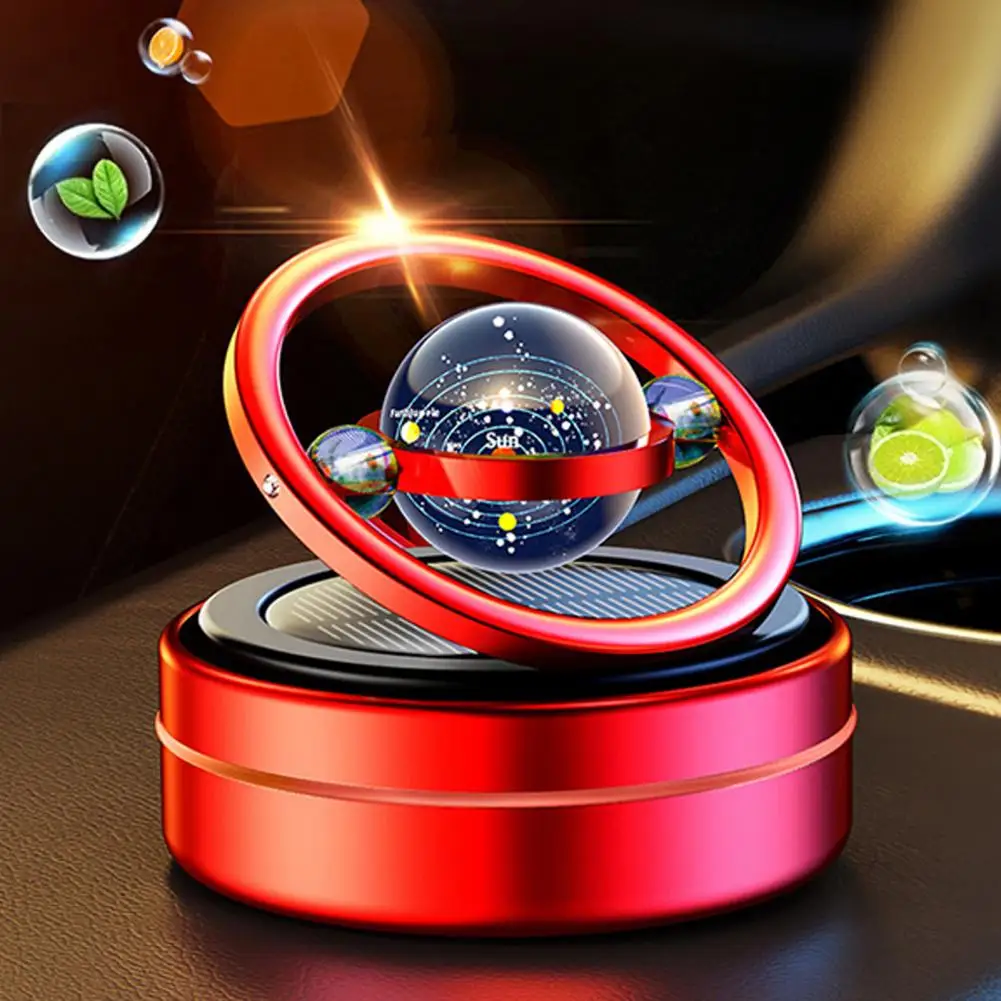 Portable Kinetic Mini Aroma Diffuser, Auto Rotating Solar Double Circle  Aroma Diffuser for Car & Household Office Bedroom Home 