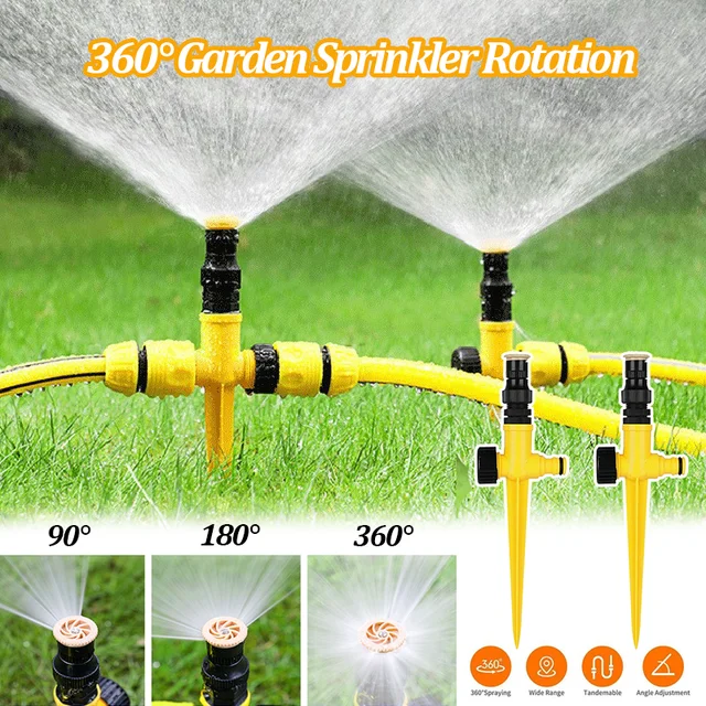 Kerti Sprinkler 360 ° Forgó Öntözési Rendszer Mezőgazdasági Fűződésű Üvegházhatású Növények Öntözés Kiegészítők