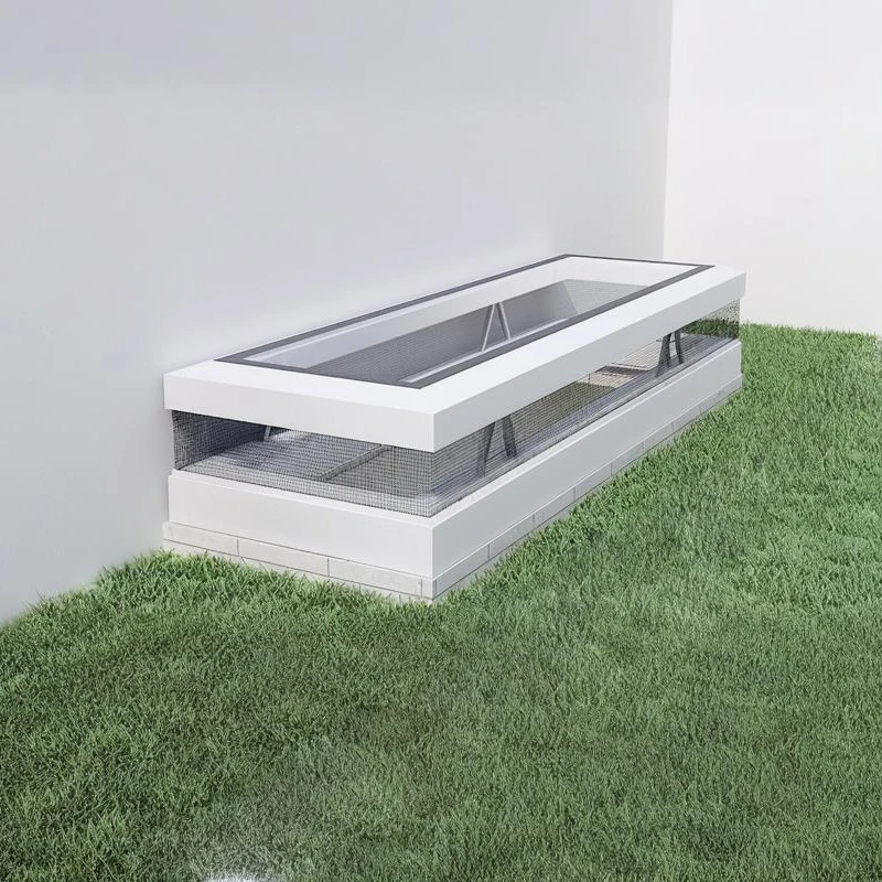Hochwertiges, übergroßes, leichtes, atmungsaktives, elektrisch anhebbares Dachfenster für Wohnzimmer mit Flachdach