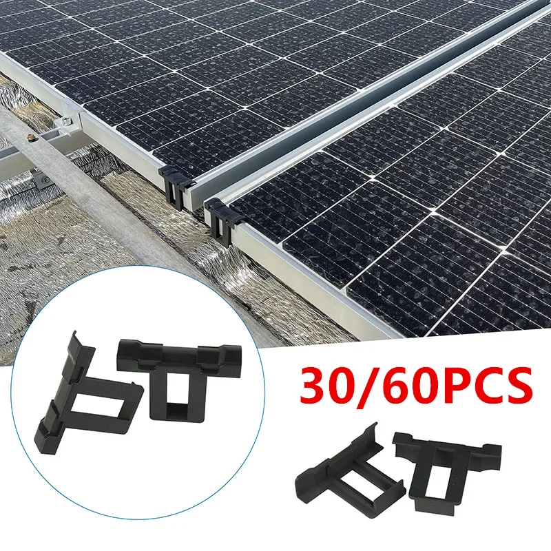 

30/60PCS Solar Panel FrameS Water Drained Away Clip Thickness 30/35/40mm PV Panels Auto Remove Stagnant Water Dust Outdoor Tool