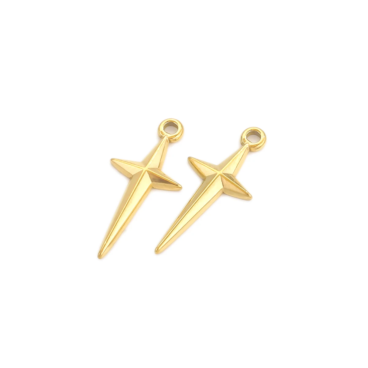 10 Stück Edelstahl Sterne Charms für Schmuckherstellung Armband Halskette Stern Anhänger für DIY Ohrring Charms Finden Zubehör – Detail 6