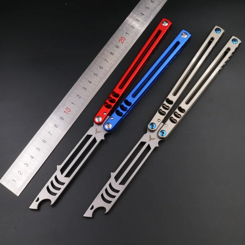 Mako V5 Bottle Balisong Trainer 7075 Alumimum Handle with Bushing Structure Butterfly Training Knife for Self-Defense 5
