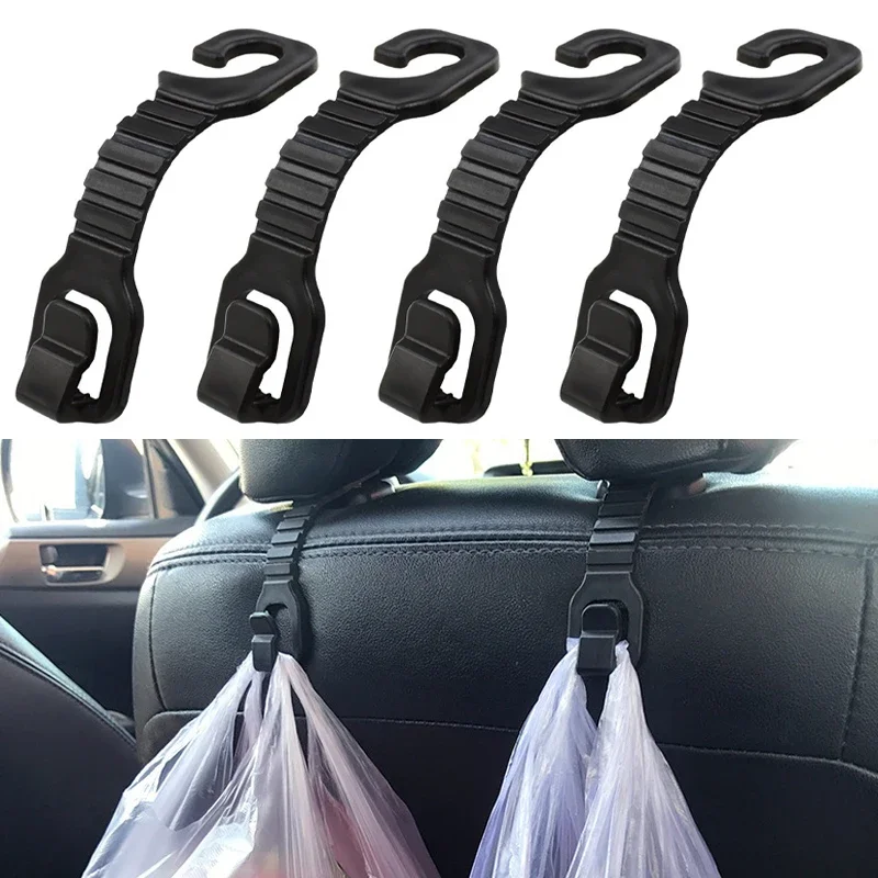 Universal Headrest Mount Car Seat Back Hanging Hook Fastener & Clip Seat Hanger Purse Bag Organizer Holder 1/2/4PCS Vehicle Hook car seat headrest hooks