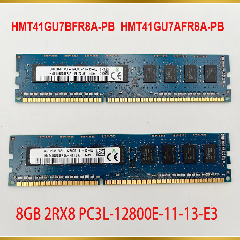 1 Pcs 8GB 2RX8 PC3L 12800E 11 13 E3 HMT41GU7BFR8A PB HMT41GU7AFR8A PB 1600 RAM