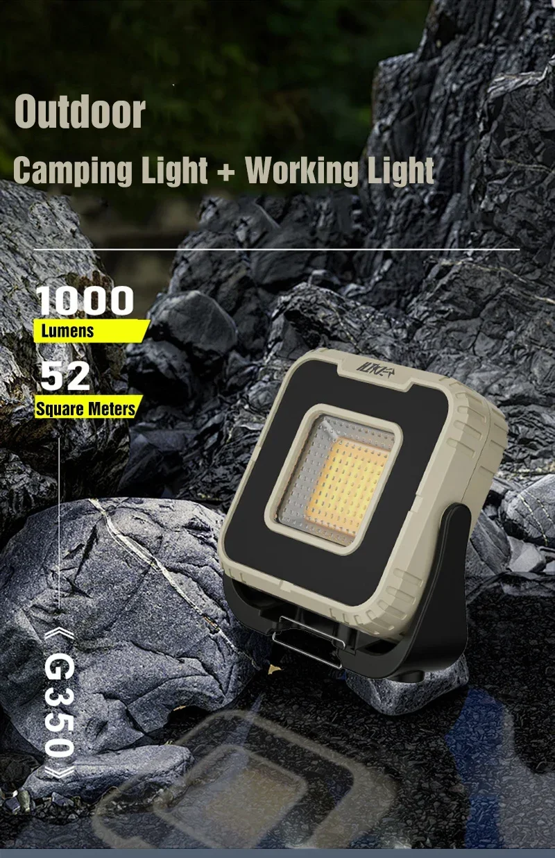 Description Picture 2 of itemPowerful LED Work Light 10000LM Rechargeable Magnetic Work Light 360° Rotation Outdoor Waterproof Mulitifunctional Camping Light