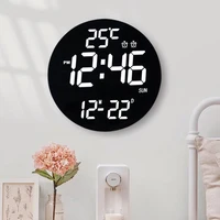 RGB LED Digital Wall Clocks Intelligent Wifi App Control Temperature Date Week Display Multi-functional Electronic Alarm Clock 2