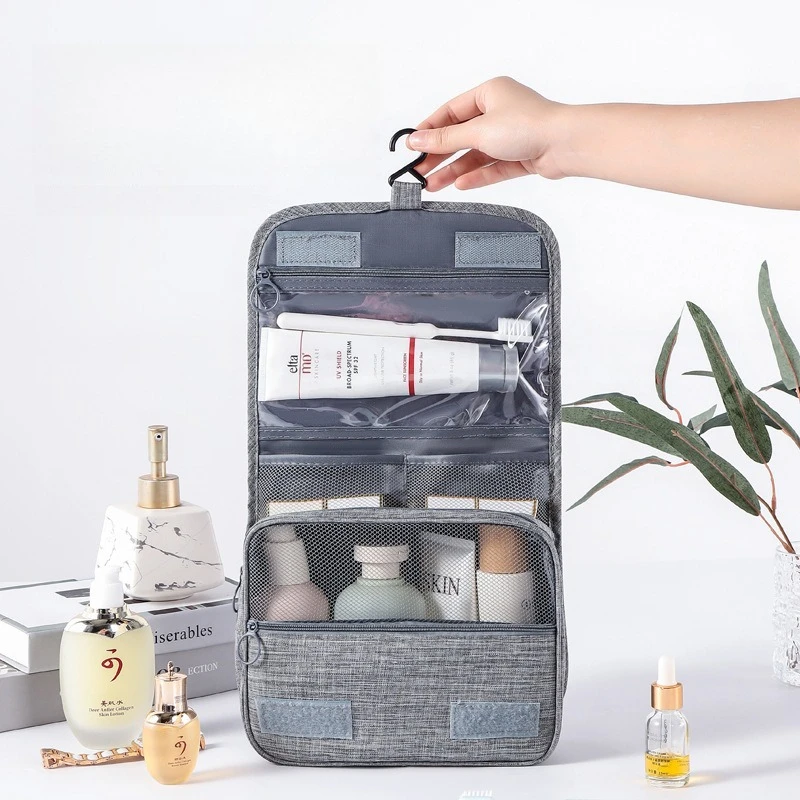 Portable Hanging Toiletry Organizer for Travel - Large-Capacity, Dry/Wet Separation, Men's Handheld Bag