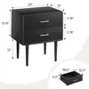 2 Drawer Nightstand Bedside Table Storage Cabinet Modern Design Furniture Bedroom Living Room 3