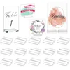 10Pcs 30*25*10mm Acrylic Stand Clear Place Card Holder  Slot Wedding Table Number Display  for Sign Photo Office Menu 3