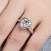 AnuJewel 3ct Heart Cut D Color Moissanite Engagement Bezel Ring With GRA 925 Sterling Silver Rings For Women Jewelry Wholesale 6