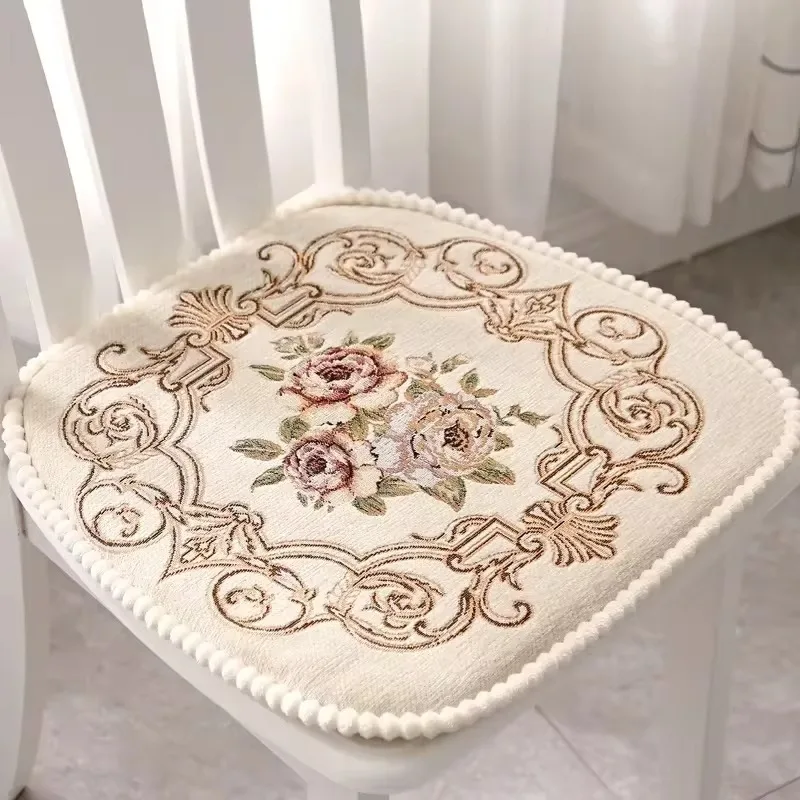 European  Beautiful Seat Cushion Non-Slip Pad with Memory Foam for Dining Chair Seat Cushions with Strips Comfort Durable 5