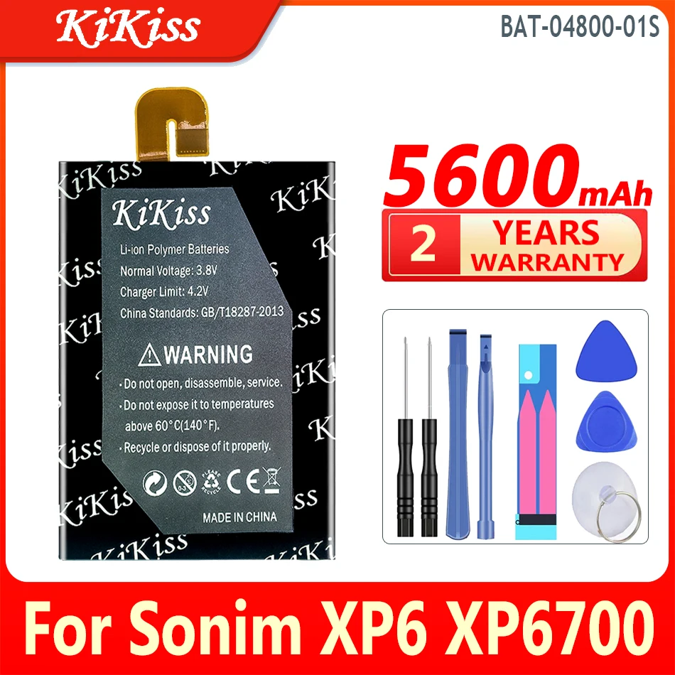 Batteria Kikiss 5600Mah Bat-04800-01S Per Sonim Xp6 Xp6700 Xp7 Xp7700 Xp7S