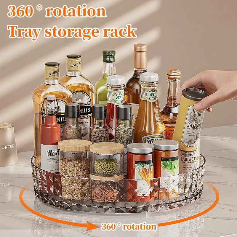 Bandeja Giratoria De 360 ​​grados Para Refrigerador, Almacenamiento Limpio Y Ordenado, Organizador Antideslizante Lazy Susan Para Cocina, Despensa, Gabinete (L