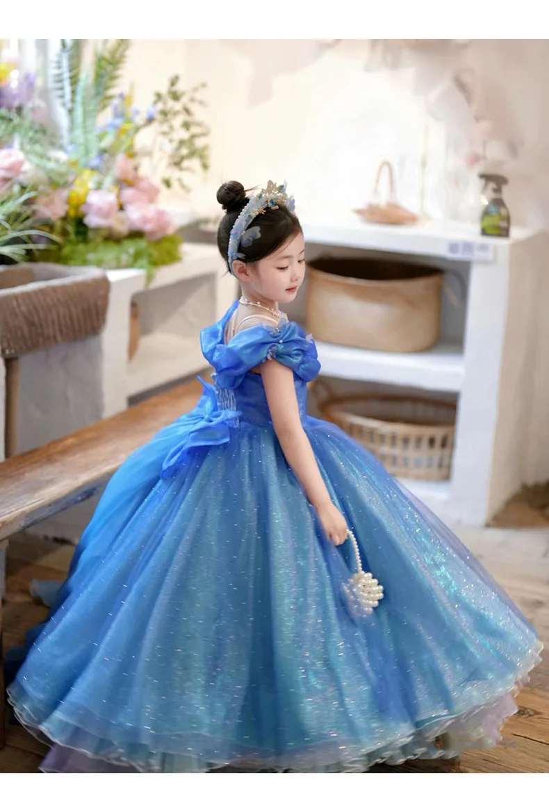 Kids Girl Dress 2-10Y Formal Occasion Blue Ball Gown Off Shoulder Cinderella Costume Birthday Carnival Cosplay Vestidos Luxury - AliExpress 1501 Kids Girl Dress 2-10Y Formal Occasion Blue Ball Gown Off Shoulder Cinderella Costume Birthday Carnival Cosplay Vestidos Luxury - AliExpress 1501